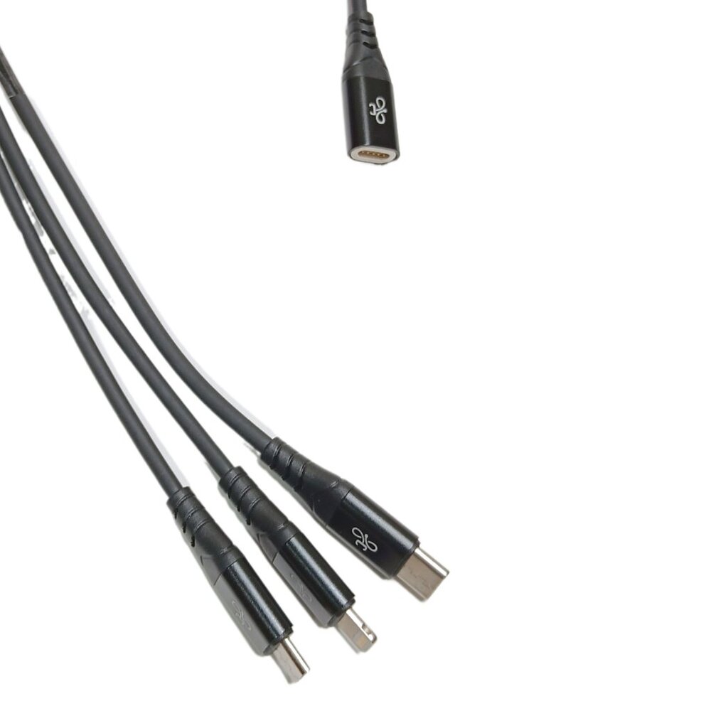 Magnetic MagSafe 2 Connector 3-in-1 Lightning Micro-USB USB-C Adapter MacBook